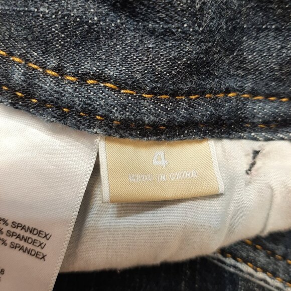 Michael Kors Woman's Blue Zipper Pockets Boot Cut Jeans Size: 4 - Picture 9 of 12